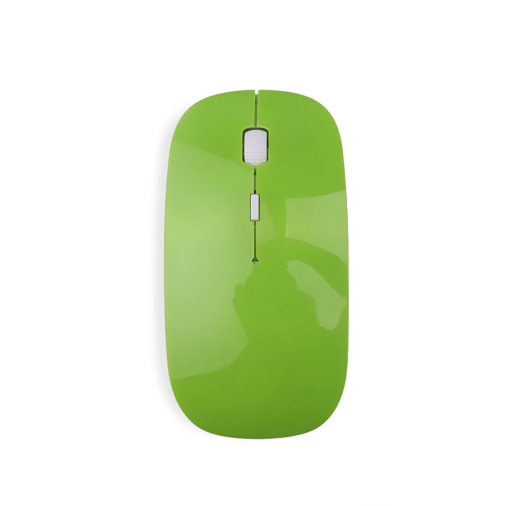 Green Kebidumei 2,4 ГГц USB оптическая беспроводная мышь Супер тонкая игровая мышь с приемником Мини для Macbook ПК ноутбука компьютера - Цвет: Green