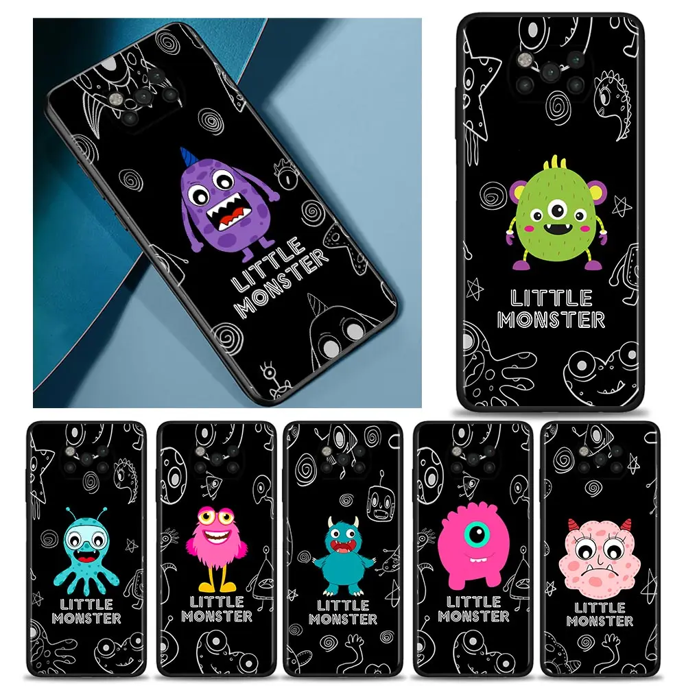 

Case For Xiaomi POCO X3 NFC X3 M3 Pro X3 F3 GT F1 Cover for Mi 11T 10T Pro 9T 11 Note 10 Lite Civi Cute Cartoon Little-Monster