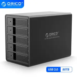 Док-станция ORICO серии 95 для жесткого диска 3,5 дюйма, 5 отсеков, USB 150, Поддержка жесткого диска ТБ, алюминиевый корпус для жесткого диска с внутренним адаптером питания Вт