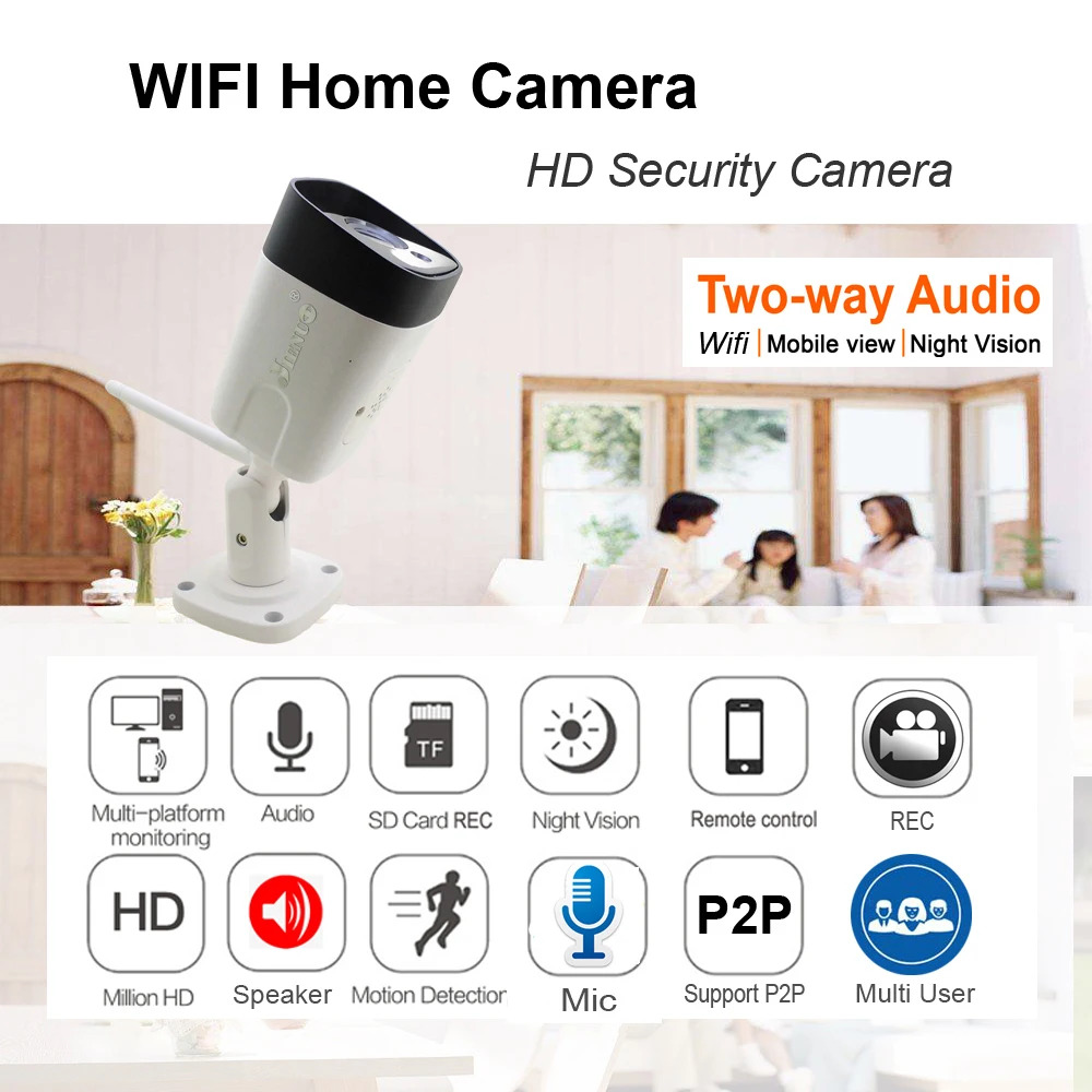 JIENUO 4K Беспроводная ip-камера HD Twoway аудио металлическая наружная