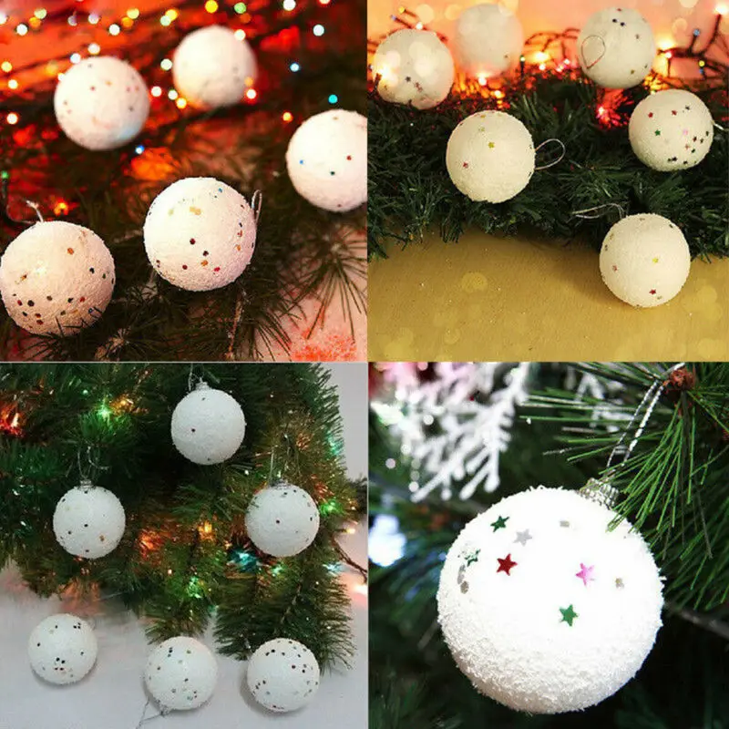 Christmas Pendent Party Suplies 6 pcs tree decoration pendant snowball Hanging Home Decor | Дом и сад