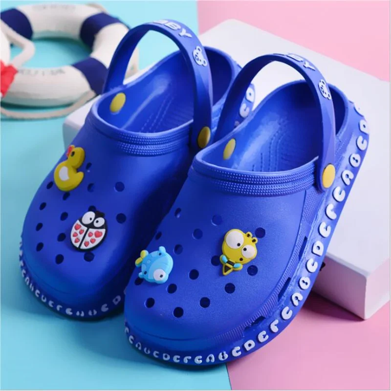 

New Boys Girls Cartoon Animal Shoes PVC BACKPACK Shoes Cheap Charming Children Dongdong Pink Garden Slippers 1-2-6 Years Old