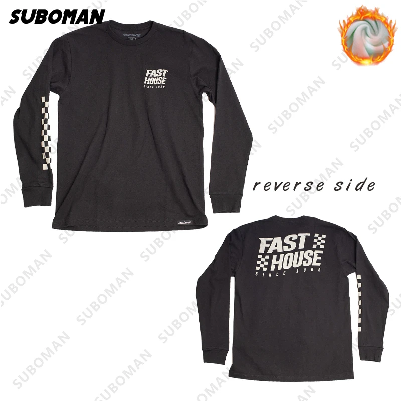 

Fasthouse ENDURO Winter Thermal Fleece Long Sleeve Cycling Clothing Downhill Jersey Bicycle Mountain Bike Clothing DH MTB Tshirt
