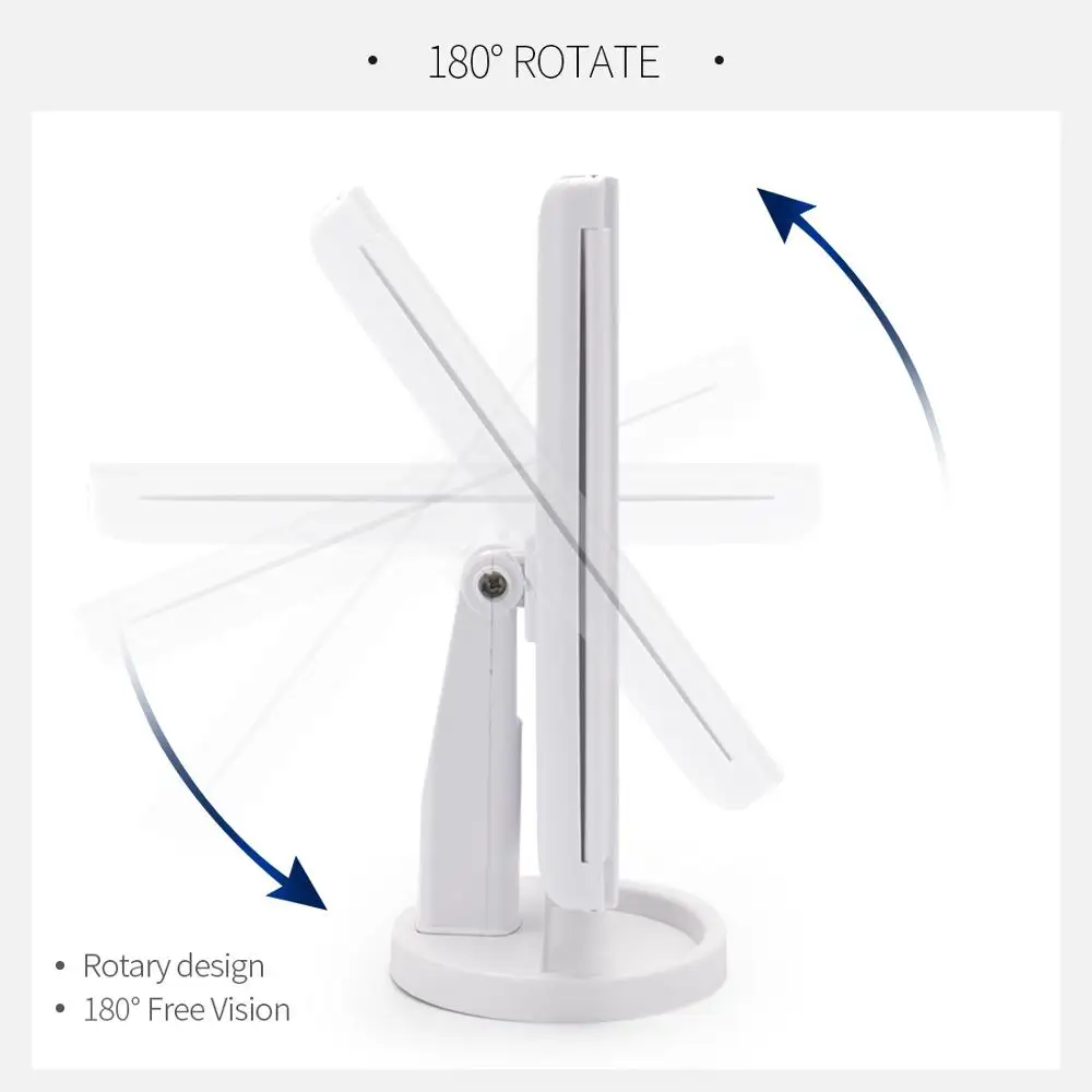 Складное косметическое зеркало с 21 светодиодсветодиодный подсветильник кой