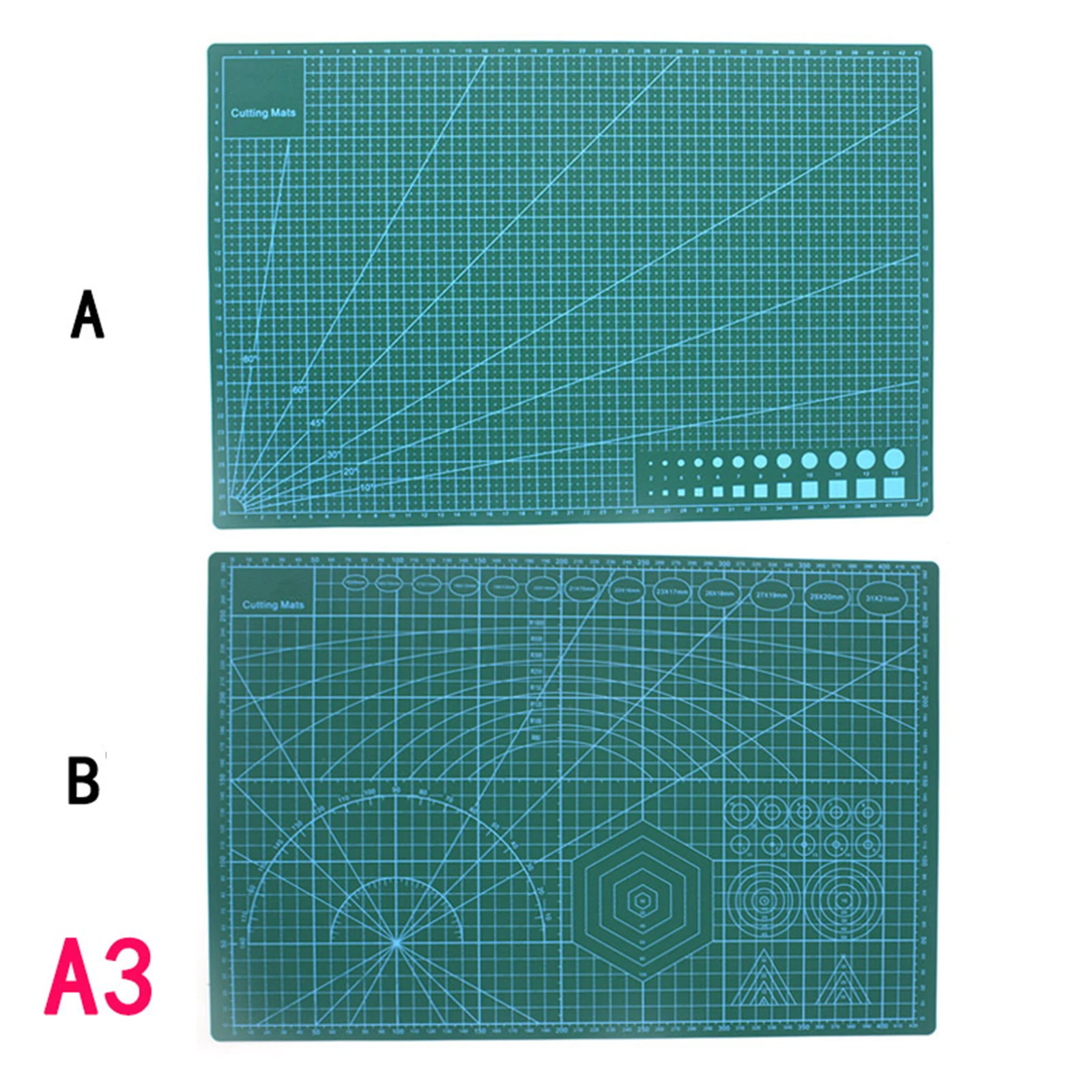 

A3 A4 A5 PVC Cutting Mat Cutting Pad Patchwork Double Printed Self Healing Cutting Mat Craft Quilting Scrapbooking Board