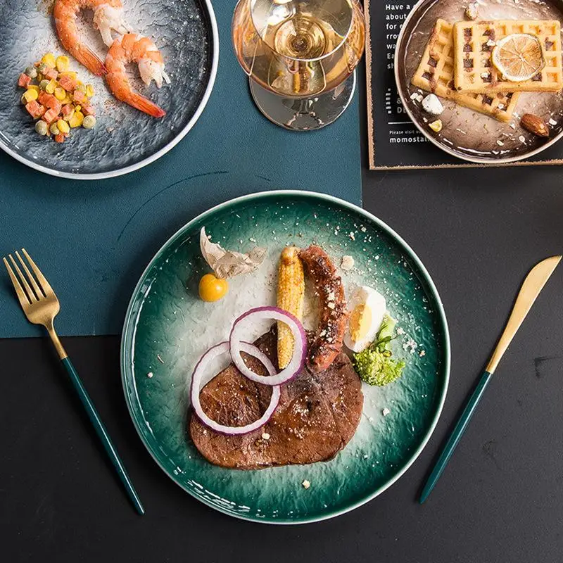 

Creative Japanese-style Ceramic Western Plate Breakfast Household Pasta Personalized Tableware