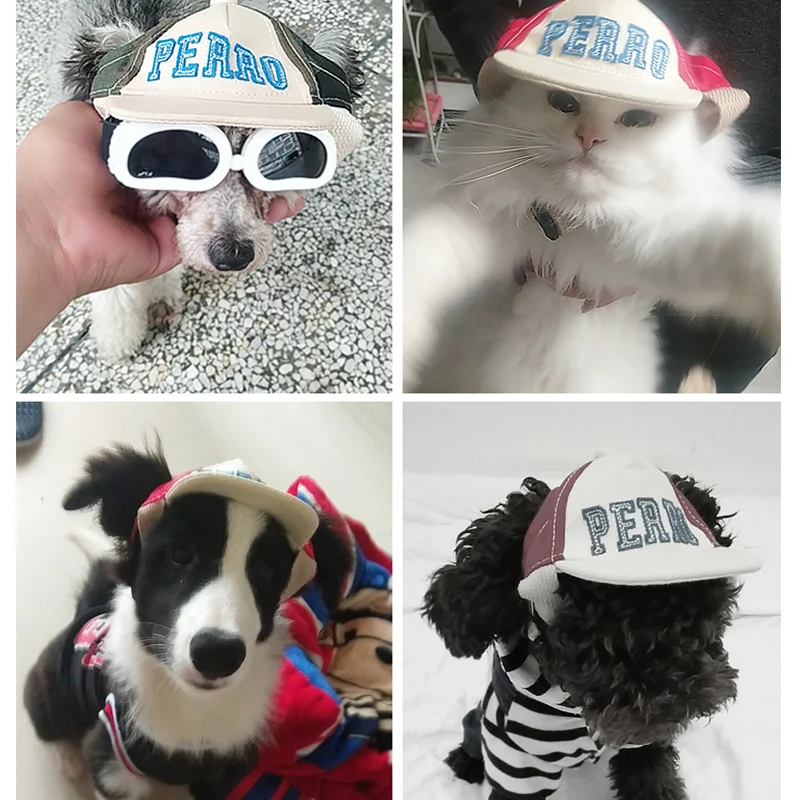 1pcs S/L Summer Pet Dog Cute Alphabet Cap Baseball Hat Small Outdoor Canvas C1098 c | Дом и сад