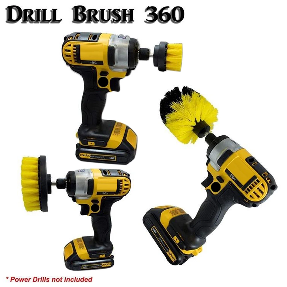 

3 Pack Drill Brush Power Scrubber Cleaning Brush Kit for Tub Tile Grub Bathroom Kitchen Kayak Surface