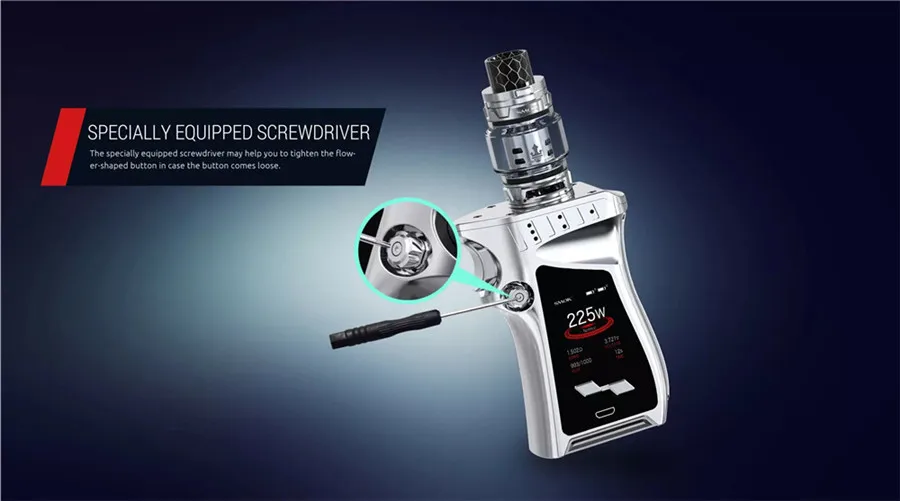 Vape Smok MAG Комплект Elektronik Sigara225W коробка мод испаритель FV12 Prince POD бак катушки сигареты электронная сигарета атомайзер S168