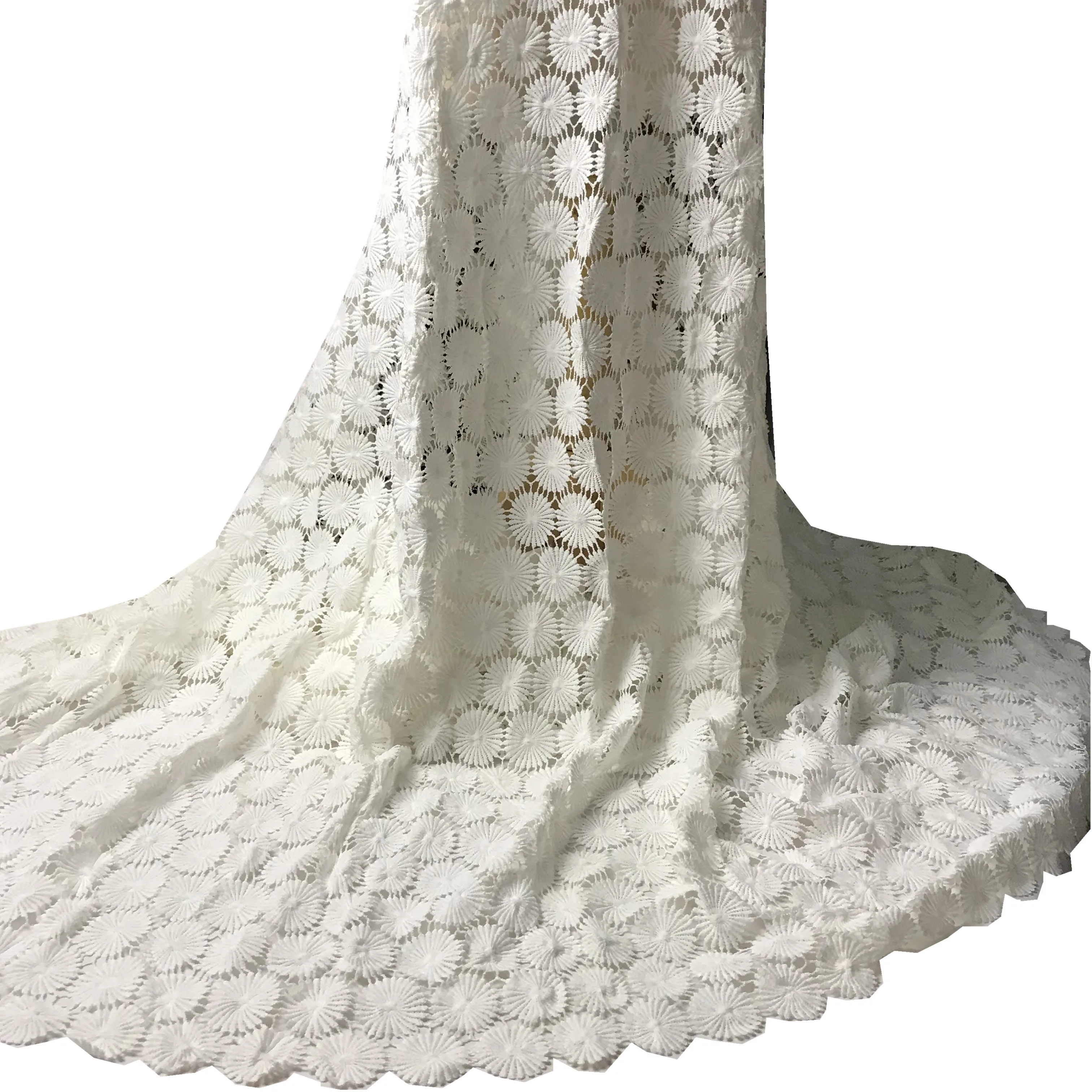 Открытая белая ткань африканский гипюр кружевной шнур женское последнее ремесло