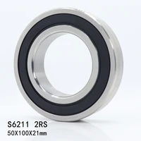 1pc s6211rs bearing 5010021 mm abec 3 440c stainless steel s 6211rs ball bearings 6211 stainless steel ball bearing