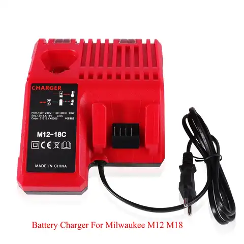 Зарядное устройство Li-Ion 100 В-240 В M12 M18 для аккумуляторов Milwaukee 18 в 12 В 14,4 в 18 в 48-11-1815 48-11-1820 48-11-1840 48-11-48-11-11 1850
