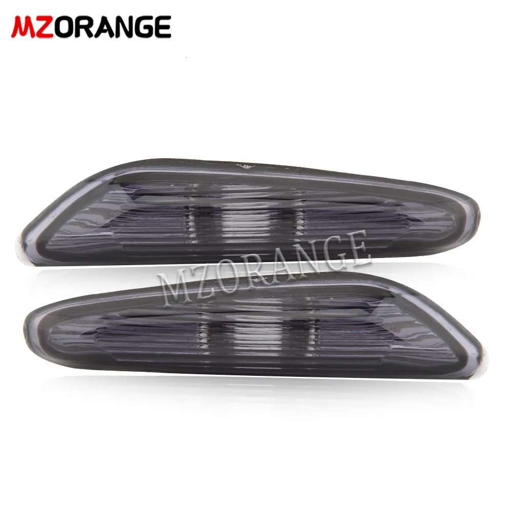 

MIZIAUTO 2pcs Smoked Turn Indicator Side Marker Lights For BMW 3 5 X3 Series E46 E60 E61 E83 2000 2001 2002 2003 2004 2005