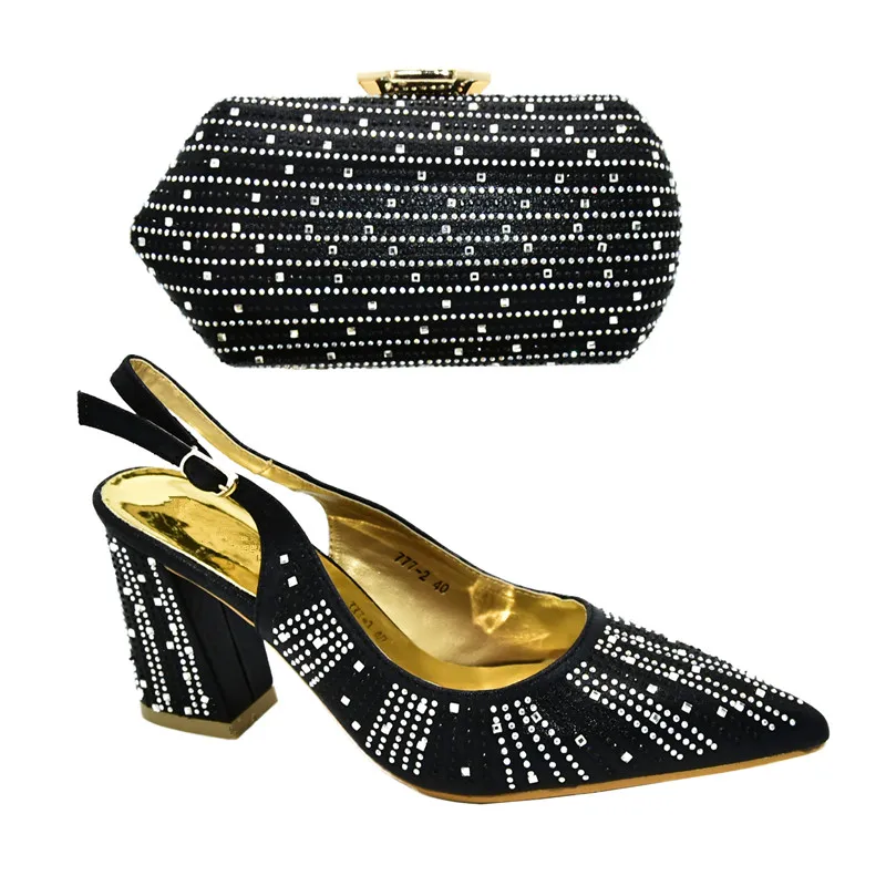 Новинка Элегантный комплект из итальянских женских туфель и сумочки винного