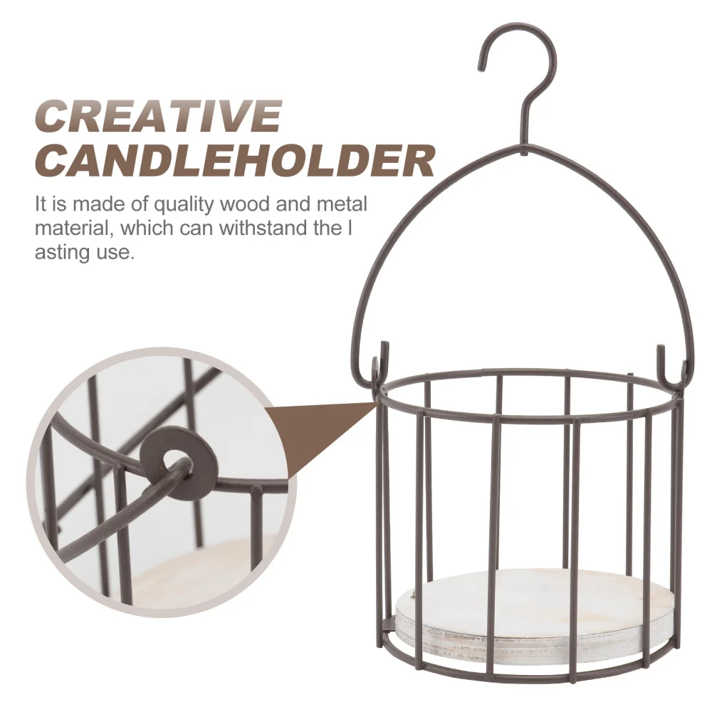 

1Pc Decorative Candleholder Household Flower Frame Dining Table Adornment Black