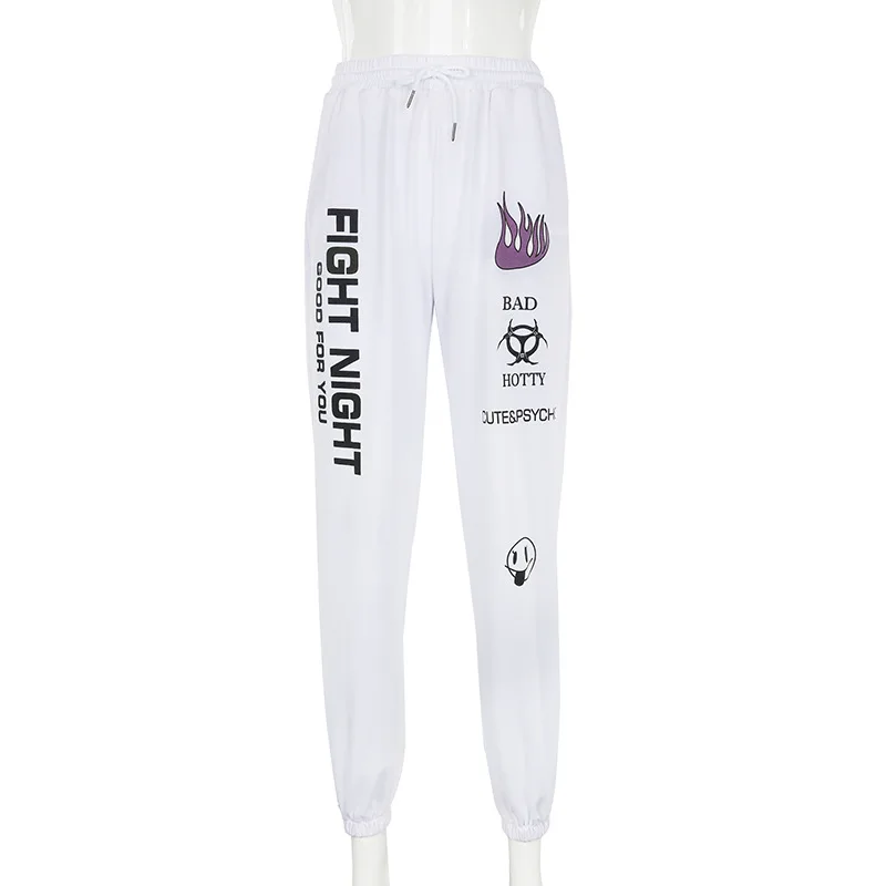 

Harajuku Women Pants Elastic Waist Thick Harem Pants Pantalon Gothicfemme Punk Female Hoodies Trousers Harajuku Pantalones Mujer