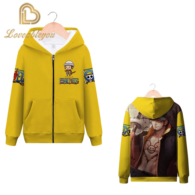 Anime One Piece Zipper 3d Printed Hooded Hoodies Sweatshirts for Men Spring Antumn Jackets Cardigan Tops |