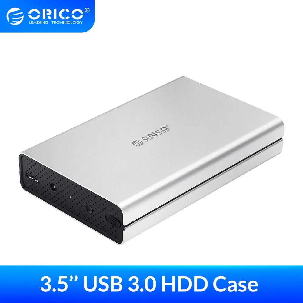 Фото Корпус внешнего жесткого диска ORICO 3 5 дюйма USB3.0 SATA корпус из алюминиевого сплава