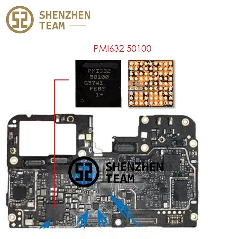 SZteam PMIC PMI632 50100 502-00 602-00 902-00 90000 источник питания IC для Samsung Motorola Xiaomi Redmi 7 7A 8A Note 8 |
