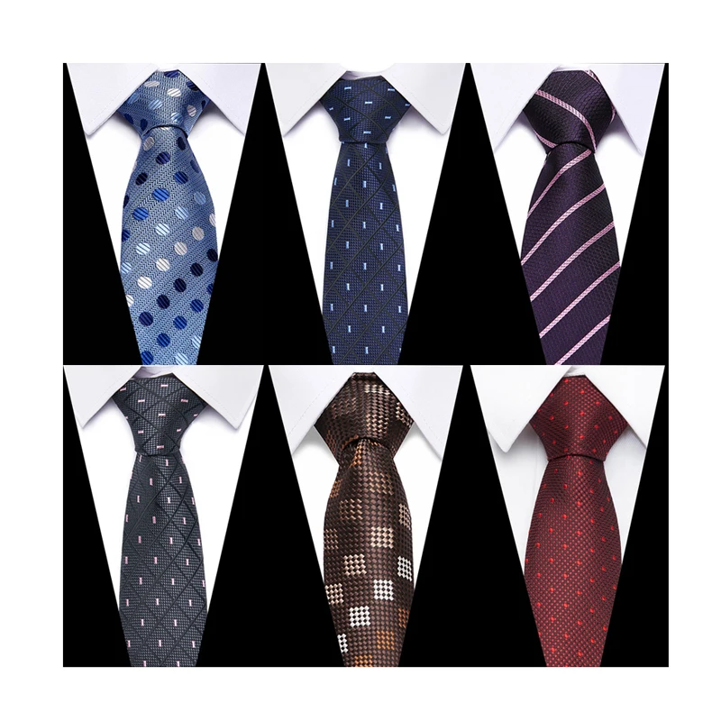 

Korean British Style 7cm Neck Tie Slim Narrow Casual Dot Striped Party Club Salon Pub For Men Women Groom Waiter Waitress