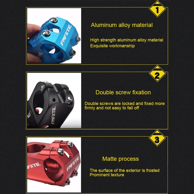 

Aluminum Alloy Fixed 31.8mm Cycling Mountain Bike Short Handlebar Stem Riser