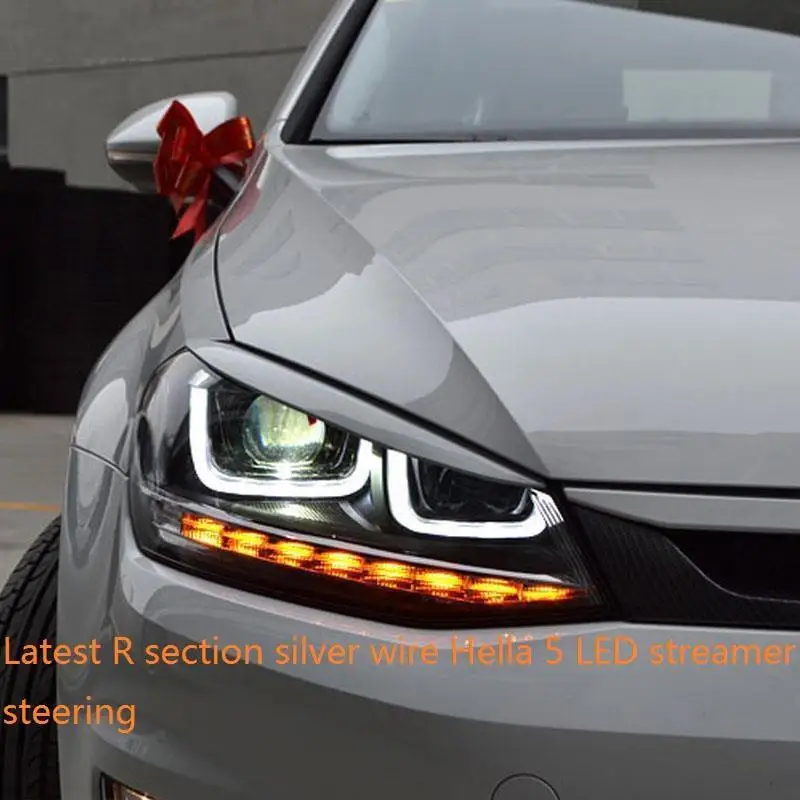 MODEL Q Cob Стайлинг Neblineros Para Авто дневные ходовые части Автомобильные светодиодные фары автомобильные фары в сборе 18 для Volkswagen Golf 7 - Цвет: MODEL Q