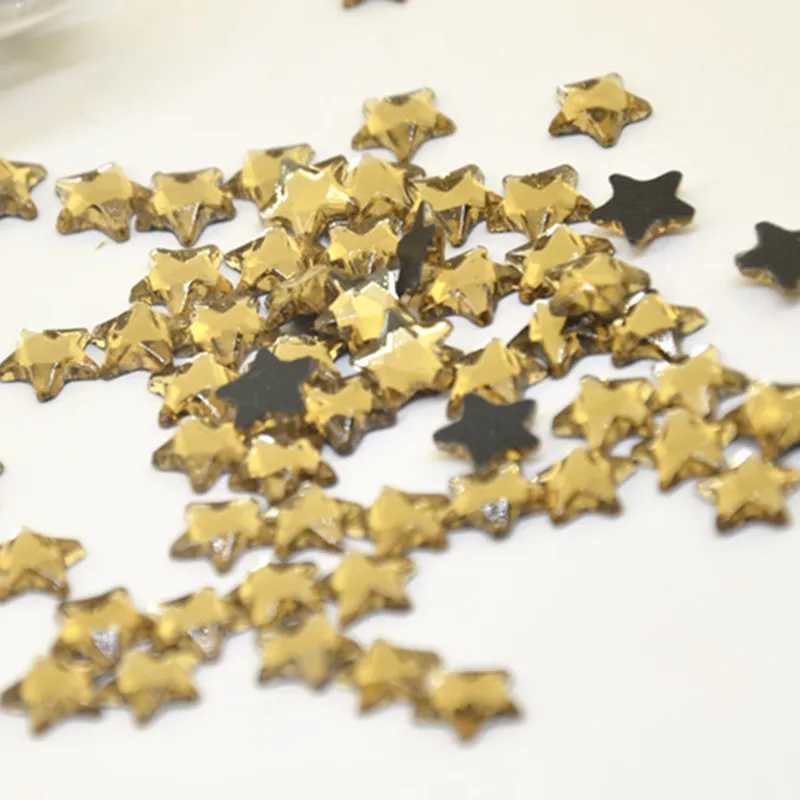 1-crystal yellow Новинка, высокое качество, 6x6 мм, 8x8 мм, кристалл AB Star Hotfix Стразы/железо на плоской задней части Кристаллы 10 цветов - Цвет: 1-crystal yellow