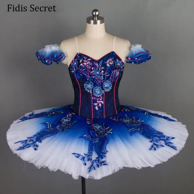 

Adult Dark Blue Classical Pancake Ballet Tutu Skirt,Girls Professional Stage Costumes,Ballerina YAGP Solo Performance Dance Wear