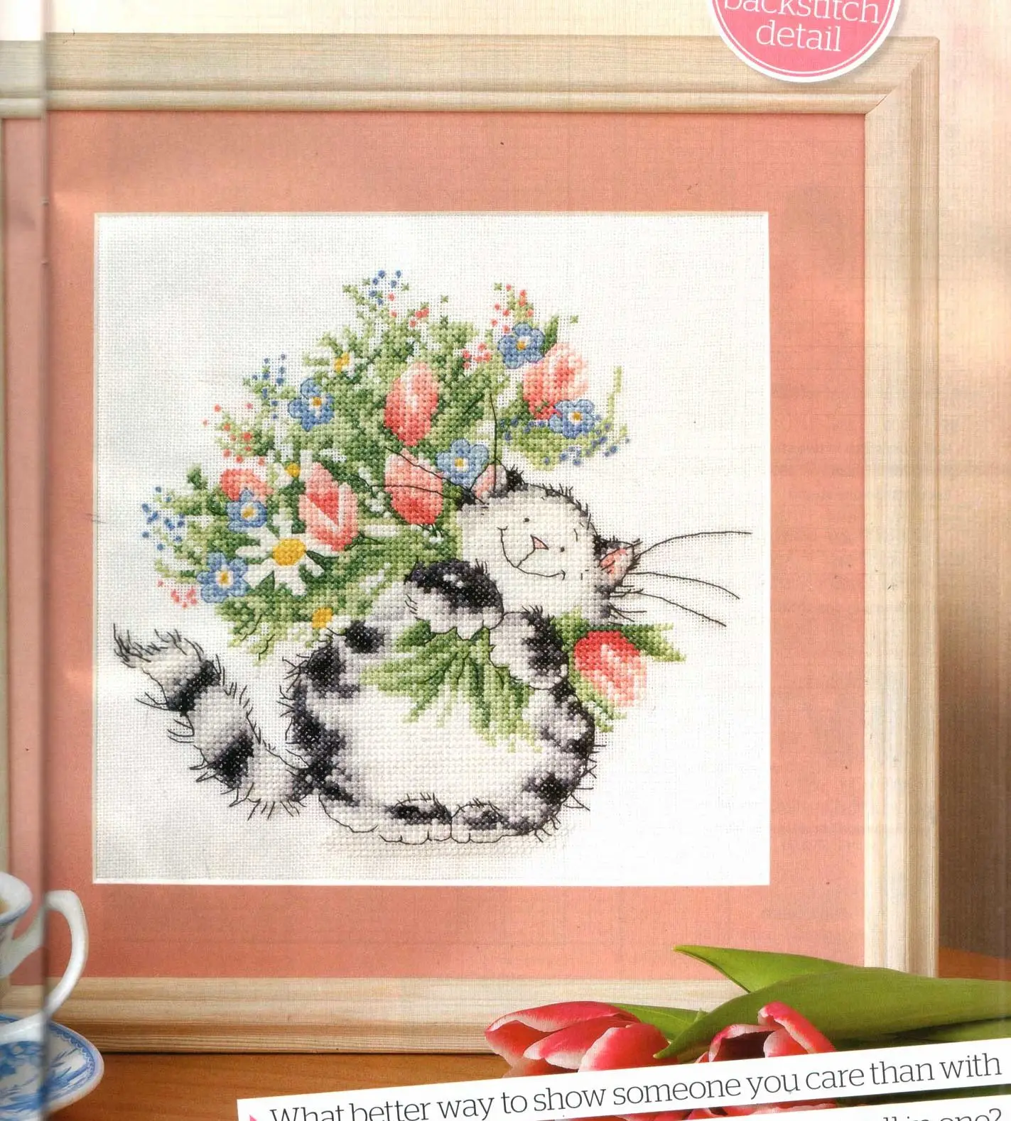 

Букет кошки с вышивкой крестиком Экологичная хлопковая нить вышивка украшение для дома подвесная картина подарок