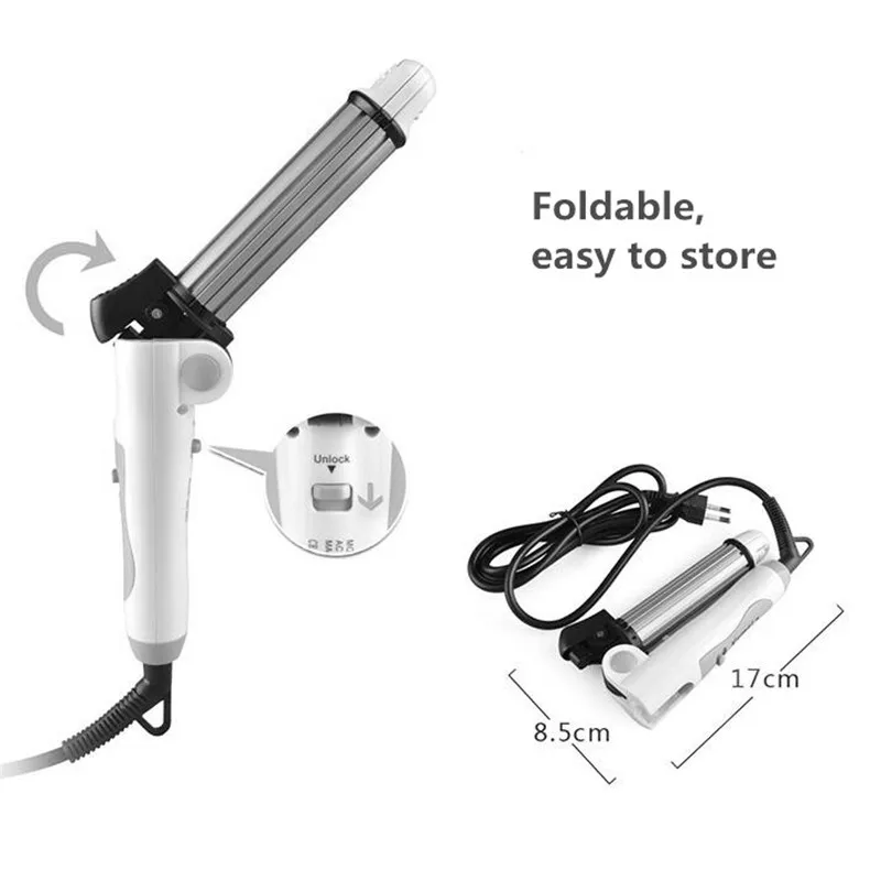 Мини переноска складной выпрямитель для волос кудрявые волосы молоко