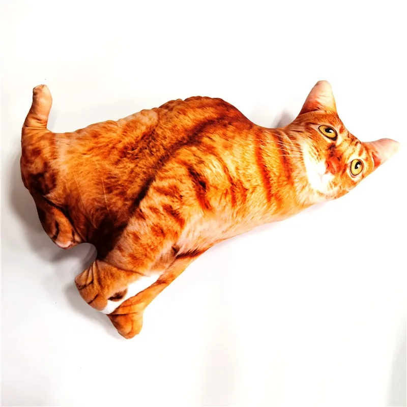 

2021 New poppit Comfortable Creative stereo feeling cat pillow tiger stripes cat plush decoration soft toys