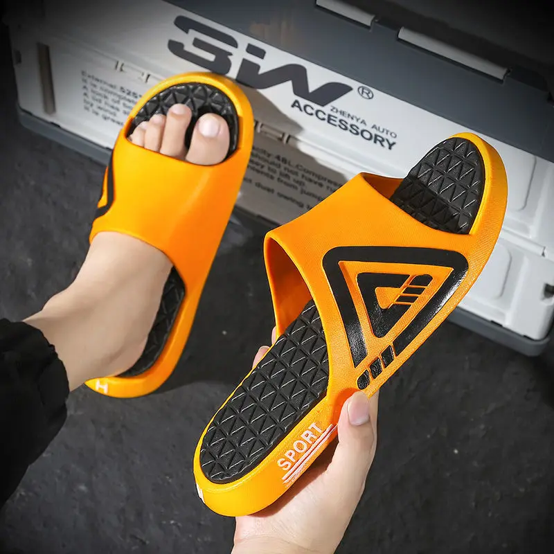 Мужские Нескользящие шлепанцы модные сандалии на платформе для мальчиков лето