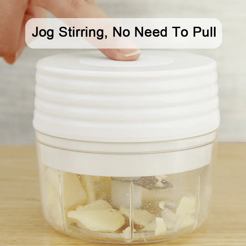 

Meat Grinder Silcer Shredder Maker Garlic Onion Slicer Cutter Kitchen Garlic Stirrer Rechargeable Waterproof Electric Chopper