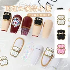 5 шт.лот 2021 новый мультфильм милый 3D металлический галстук-бабочка медведь украшения для дизайна ногтей Маникюр Аксессуары для дизайна ногтей