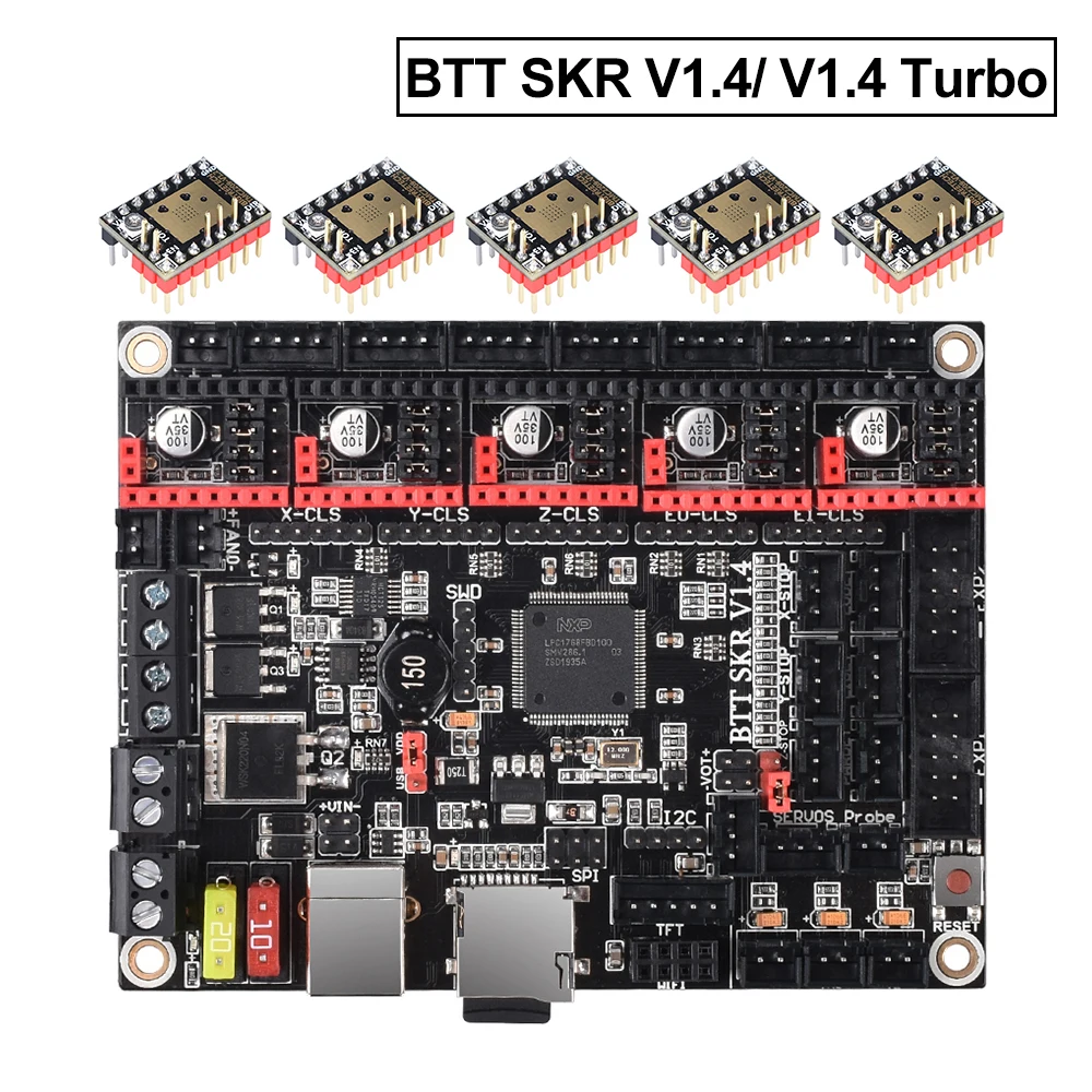 BIGTREETECH SKR V1.4 плата управления BTT SKR V1.4 Turbo 32 бит Wi-Fi части 3d принтера SKR V1.3 MKS GEN L TMC2130 TMC2209 tmc2208