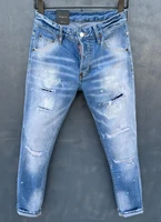 blue pants classicauthentic dsquared2retroitalian brand womenmen jeanslocomotivejogging jeansdsq032