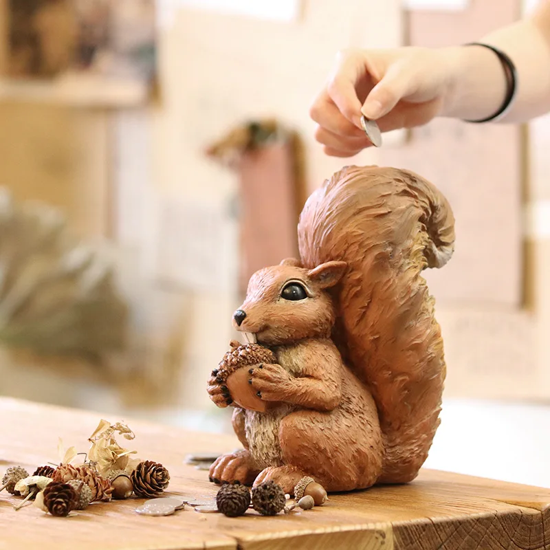 

Squirrel Piggy Bank Cute, Creative and Realistic Money Safe