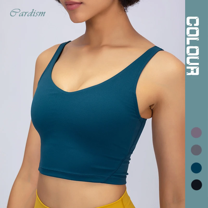 

Cardism Women's Underwear Sports Yoga Bra Seamless Fitness Crop Top 2020 Push Up Gym Sport Bra Women Bralette Top Female