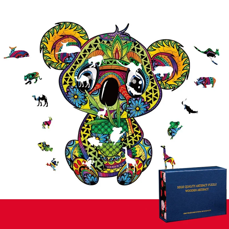 Уникальные деревянные 3d-головоломки в виде животных пазлы-панды с затруднением