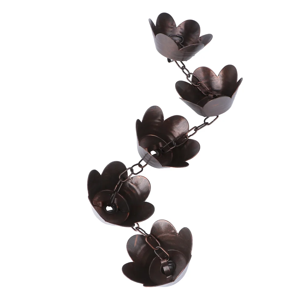 

1m Metal Rain Chain Petal Shape Chimes and Cups Rain Catcher for Gutter