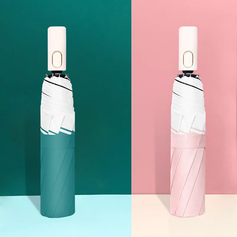 Японский полностью автоматический зонт складной от солнца женский подарок