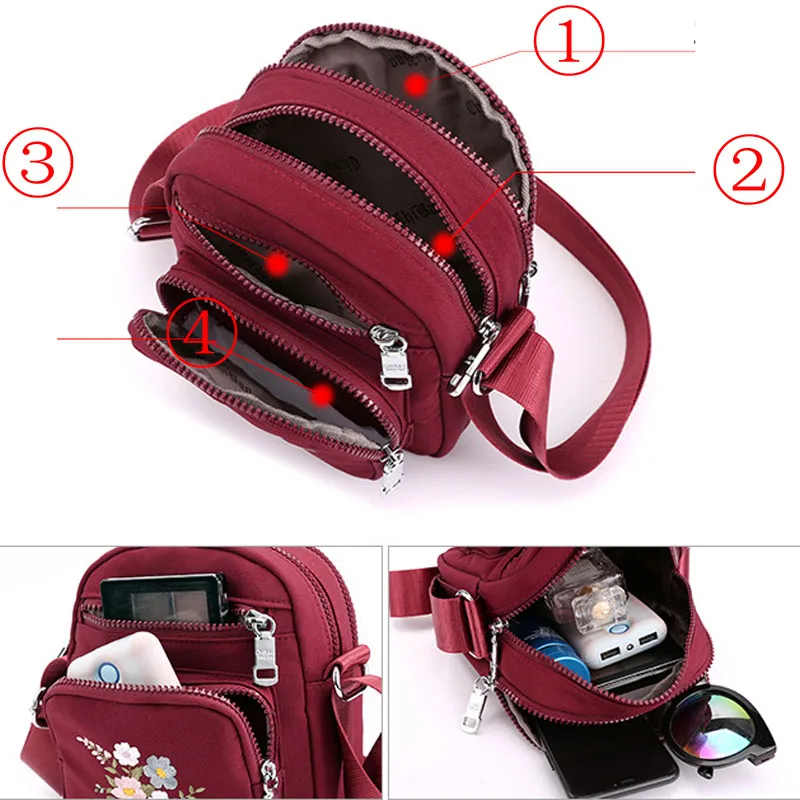 Новые поступления 2020 маленькие сумки на молнии с вышивкой популярные женские