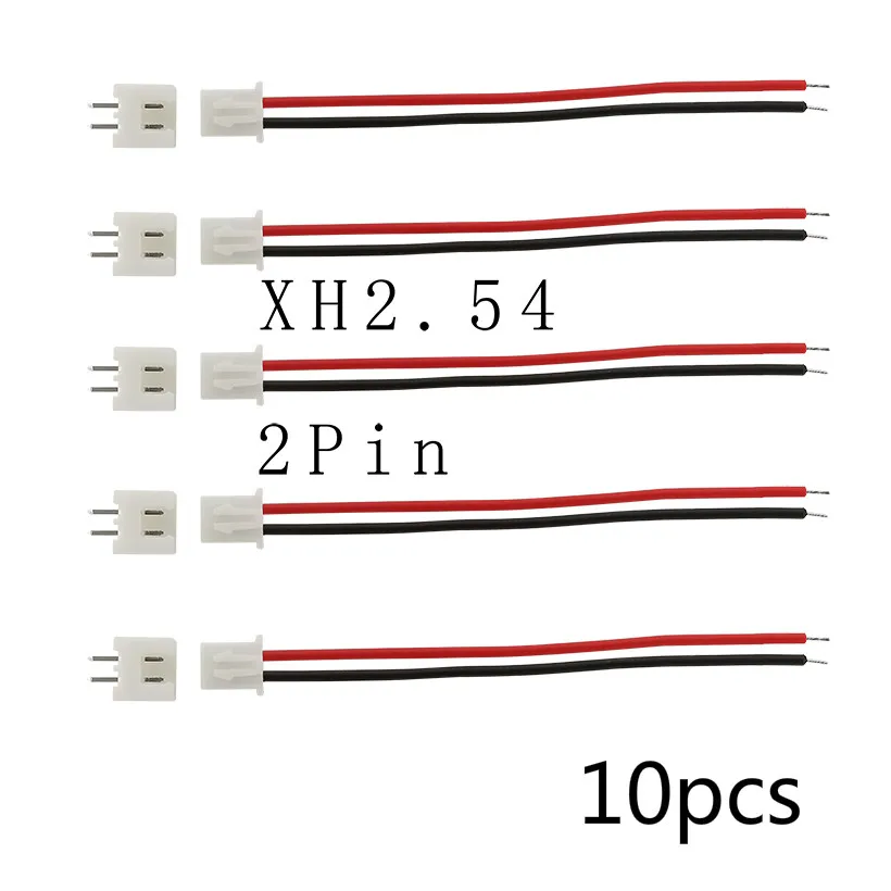 

10 sets/batch JST 2-pin XH2.54 XH 2.54mm 2P fine pitch 2.54mm male plug terminal socket cable connector 20CM length 26AWG