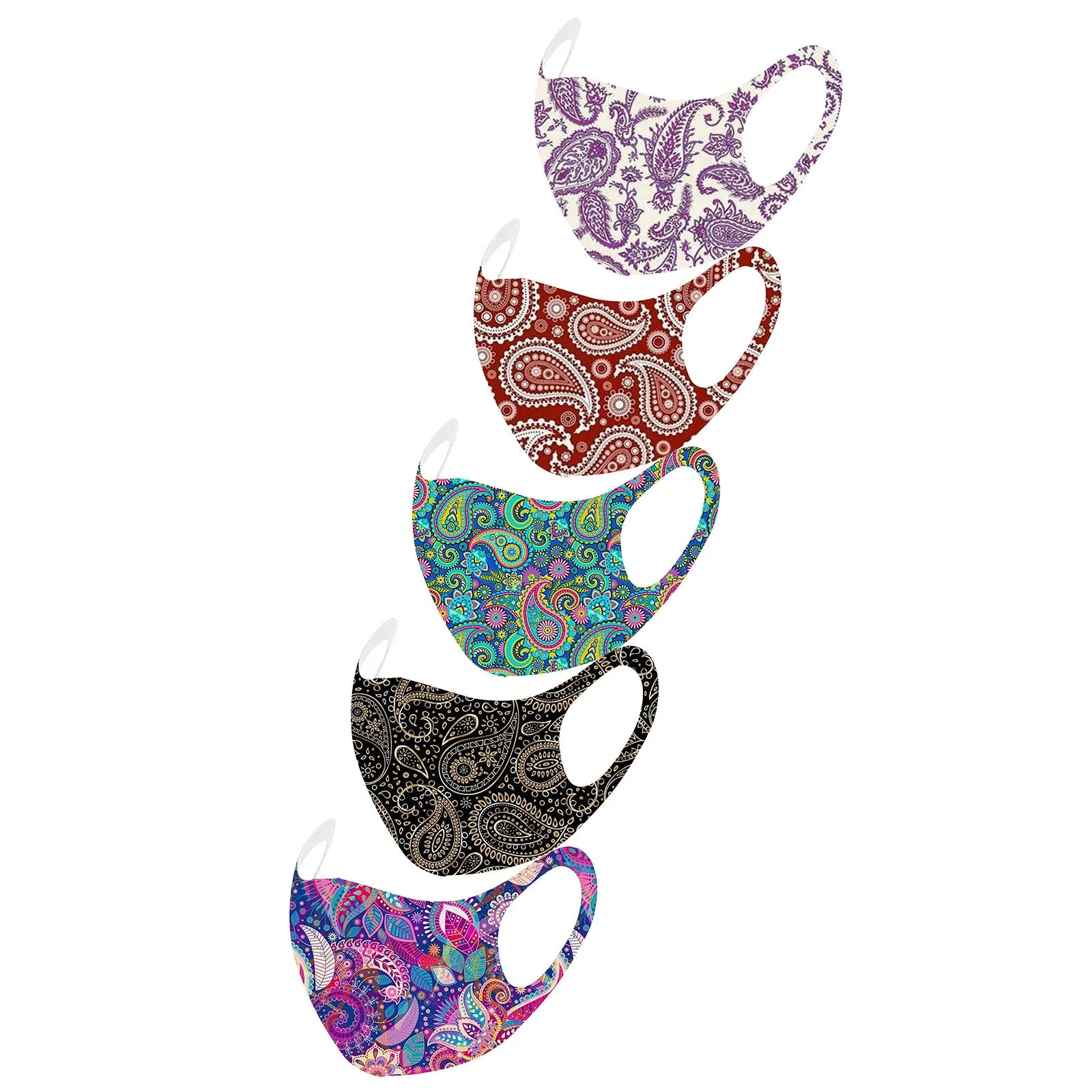 

5pcs Face Mouth Mask Reusable Mask Washable Mascarillas Filter Face Shield Breathing Masque Ice Silk Facial Mask For Adult d5