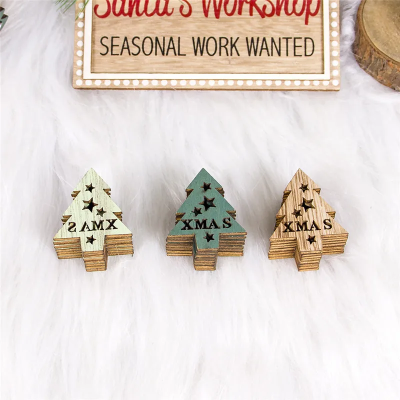 24 шт Новый год 2021 Ангел Деревянные Подвески Рождественская елка DIY