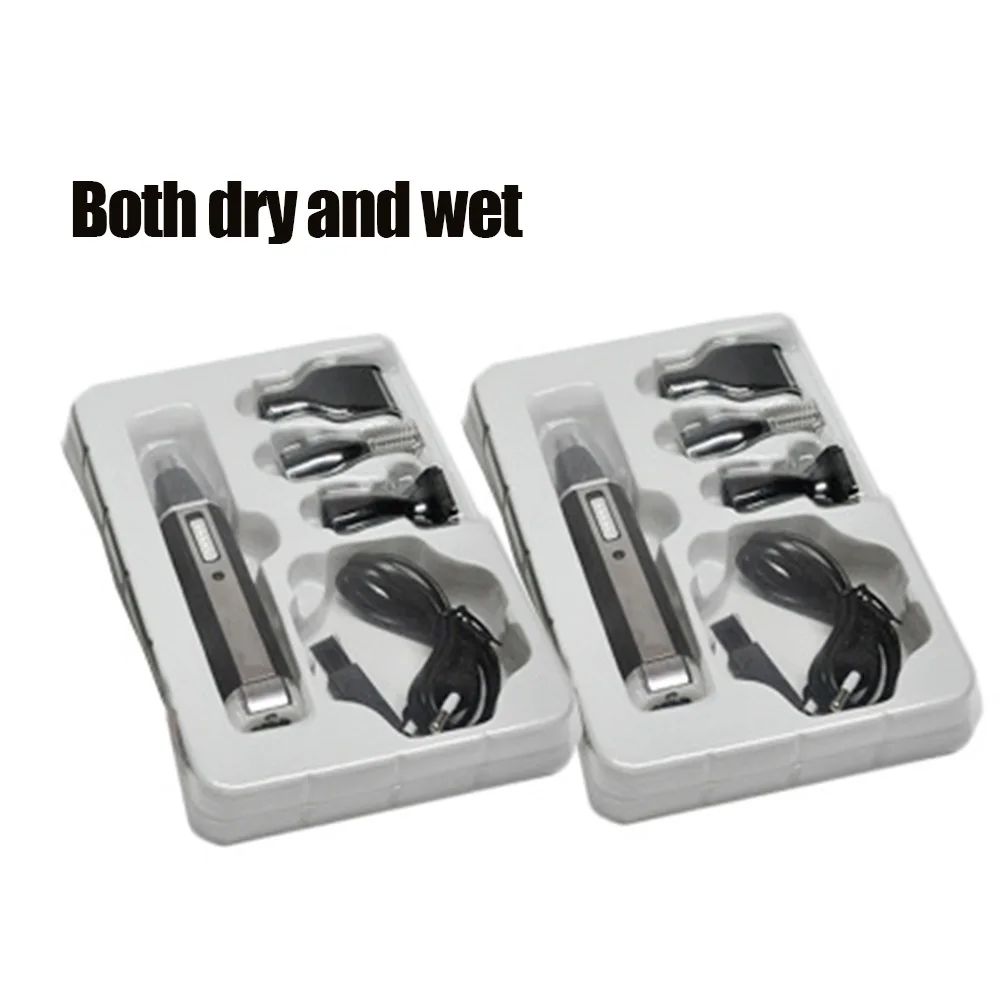 4-в-1 электрический триммер для носа машинка стрижки волос перезаряжаемая Бритва