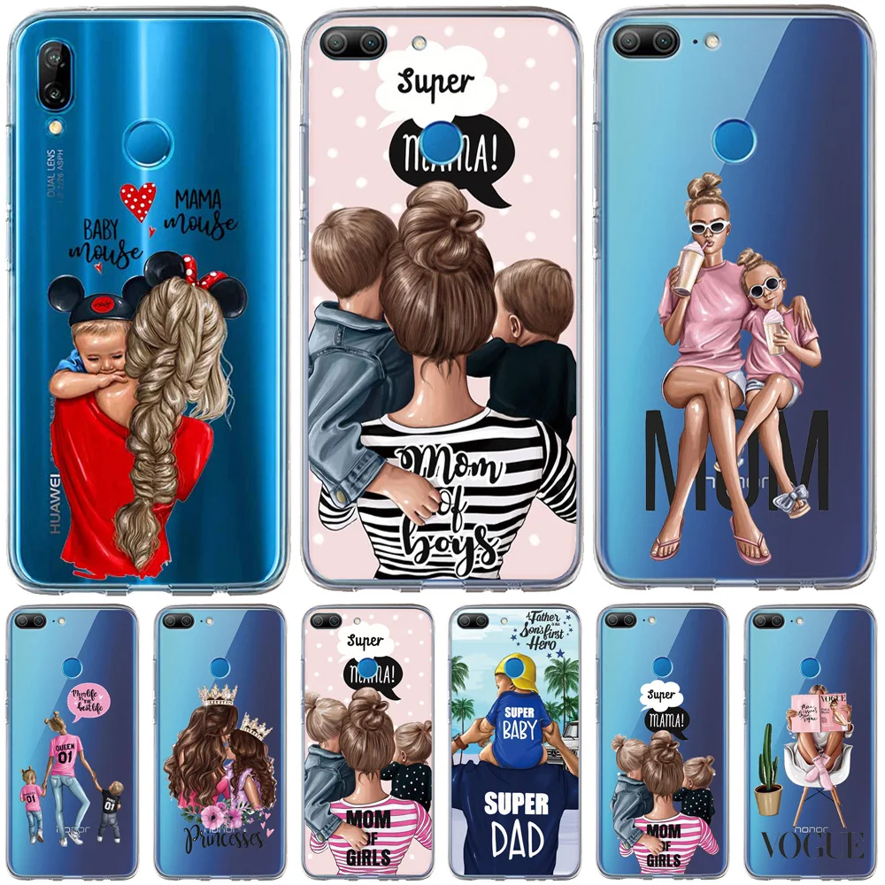 

Hair Baby Mom Girl Queen Soft TPU Silicone Case Cover For Huawei Honor 8 9 10 20 Lite 8X 8C 7A Pro 7C 6A Phone Back Coque Etui