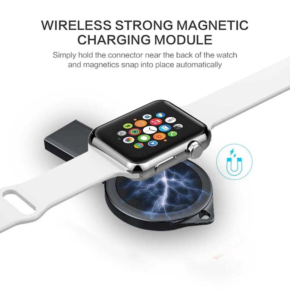 USB переносное Беспроводное зарядное устройство для apple watch мини магнитное Series 1 2 3 4