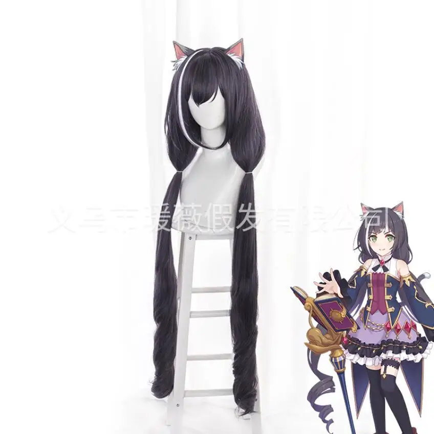 Косплей 113 см длинный парик аниме Принцесса соединение! Re:Dive Kyaru длинный парик с ушками костюм термостойкий фильм волосы женщины
