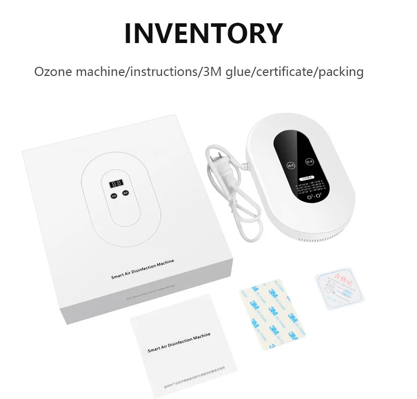 

Portable Ozone Generator Air Purifier Household Ozone Machine Kitchen Toilet Deodorant Deodorizer Deformaldehyde